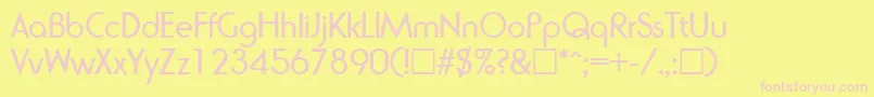 RondaRegular Font – Pink Fonts on Yellow Background