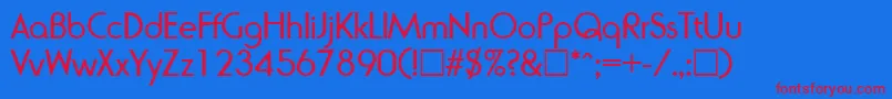 RondaRegular Font – Red Fonts on Blue Background