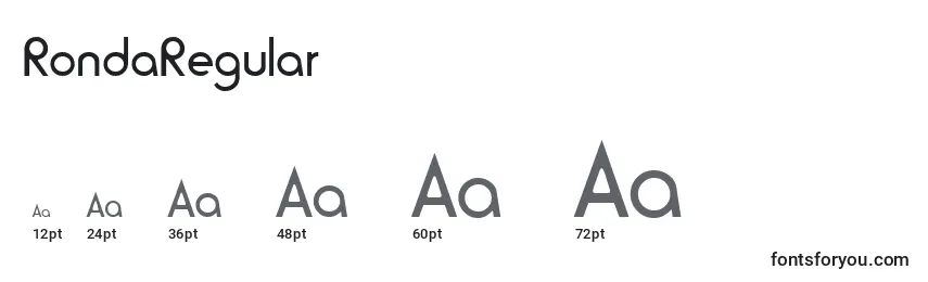RondaRegular Font Sizes