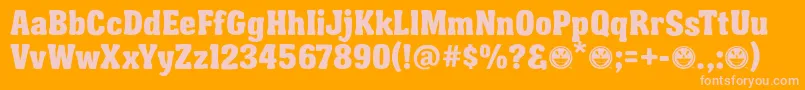 GarishingWorseFree Font – Pink Fonts on Orange Background