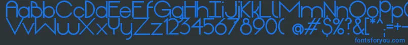 OriginExtrabold Font – Blue Fonts on Black Background