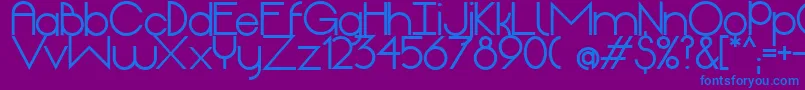 OriginExtrabold Font – Blue Fonts on Purple Background