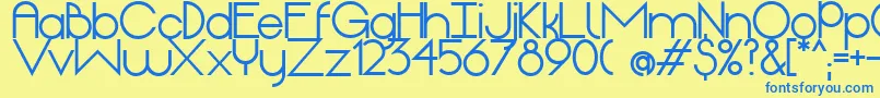 OriginExtrabold Font – Blue Fonts on Yellow Background
