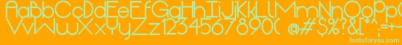 OriginExtrabold Font – Green Fonts on Orange Background