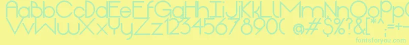 OriginExtrabold Font – Green Fonts on Yellow Background