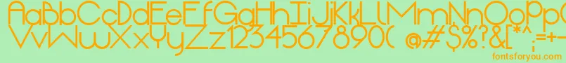 OriginExtrabold Font – Orange Fonts on Green Background
