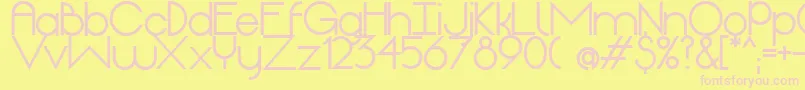 OriginExtrabold Font – Pink Fonts on Yellow Background