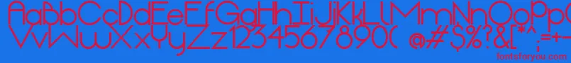 OriginExtrabold Font – Red Fonts on Blue Background