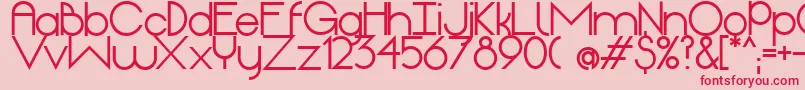 OriginExtrabold Font – Red Fonts on Pink Background