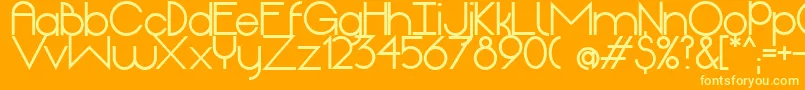 OriginExtrabold Font – Yellow Fonts on Orange Background