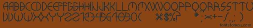 KuwaRonmcieQ Font – Black Fonts on Brown Background