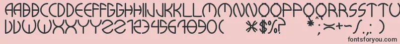 KuwaRonmcieQ Font – Black Fonts on Pink Background