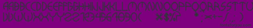 KuwaRonmcieQ Font – Black Fonts on Purple Background