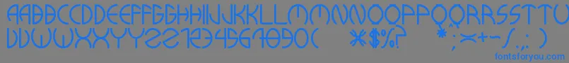 KuwaRonmcieQ Font – Blue Fonts on Gray Background