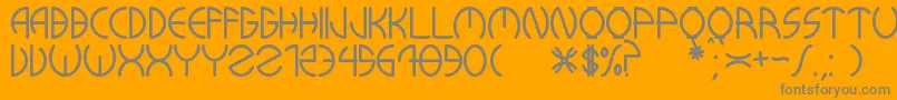 フォントKuwaRonmcieQ – オレンジの背景に灰色の文字