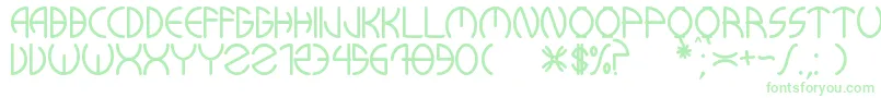 KuwaRonmcieQ Font – Green Fonts on White Background