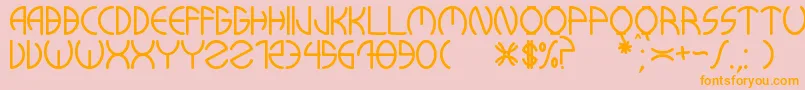 KuwaRonmcieQ Font – Orange Fonts on Pink Background