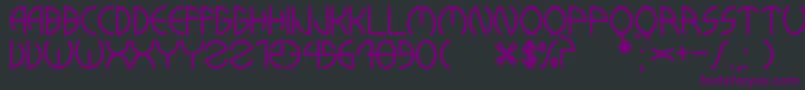 KuwaRonmcieQ Font – Purple Fonts on Black Background