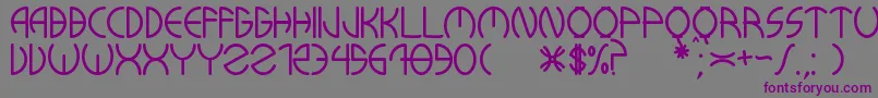 KuwaRonmcieQ Font – Purple Fonts on Gray Background