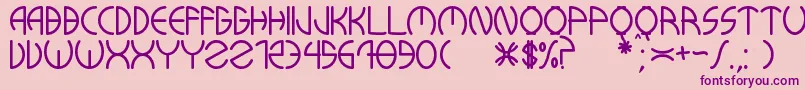 KuwaRonmcieQ Font – Purple Fonts on Pink Background