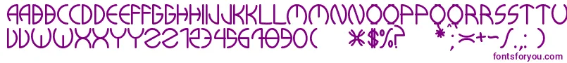 KuwaRonmcieQ Font – Purple Fonts on White Background