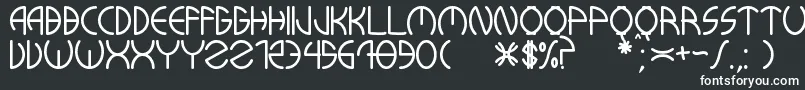 KuwaRonmcieQ Font – White Fonts on Black Background