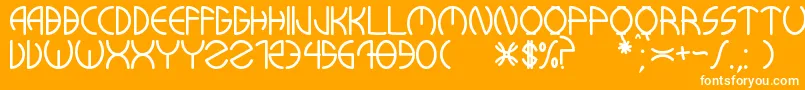 KuwaRonmcieQ Font – White Fonts on Orange Background