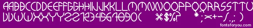 KuwaRonmcieQ Font – White Fonts on Purple Background