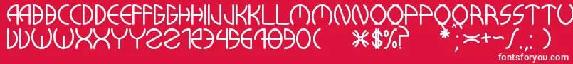 KuwaRonmcieQ Font – White Fonts on Red Background