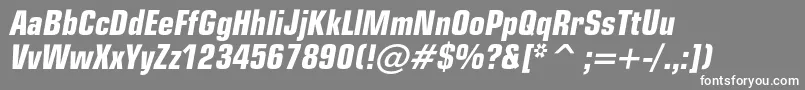 EuropecondBoldItalic Font – White Fonts on Gray Background