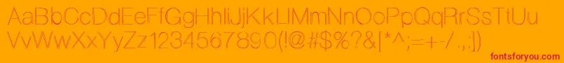 Ovrlap Font – Red Fonts on Orange Background