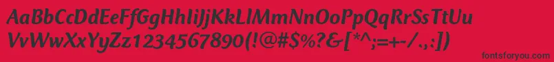 CtmercuriusstdMediumitalic Font – Black Fonts on Red Background