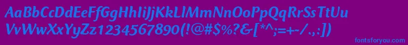 CtmercuriusstdMediumitalic Font – Blue Fonts on Purple Background