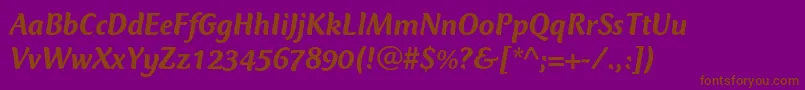 CtmercuriusstdMediumitalic Font – Brown Fonts on Purple Background