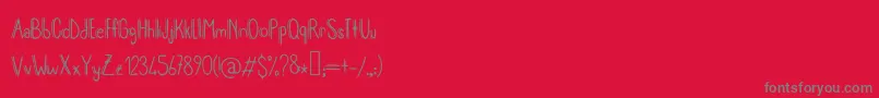 MeryjaneV2 Font – Gray Fonts on Red Background