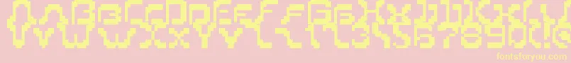 Pixoriental9 Font – Yellow Fonts on Pink Background