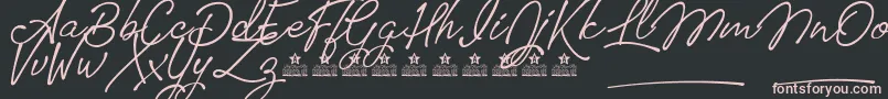 TomatoesPersonalUse Font – Pink Fonts on Black Background