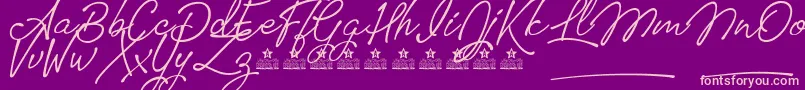TomatoesPersonalUse Font – Pink Fonts on Purple Background