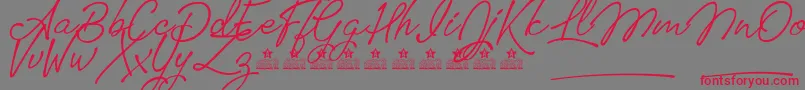 TomatoesPersonalUse Font – Red Fonts on Gray Background