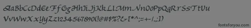 フォントMichaelmas – 黒い文字の灰色の背景