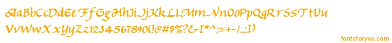 Michaelmas Font – Orange Fonts on White Background