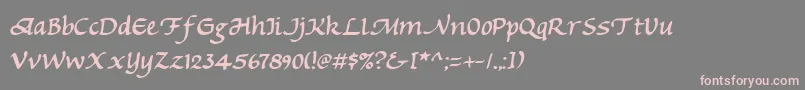 フォントMichaelmas – 灰色の背景にピンクのフォント