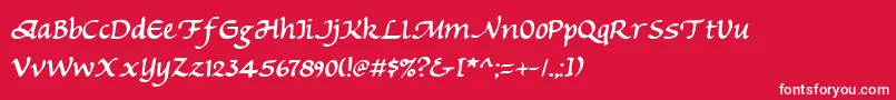 Michaelmas Font – White Fonts on Red Background