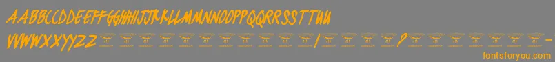 BlackjacketboysBolditalic Font – Orange Fonts on Gray Background