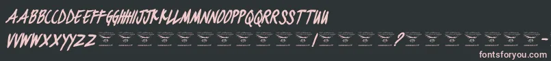 BlackjacketboysBolditalic Font – Pink Fonts on Black Background