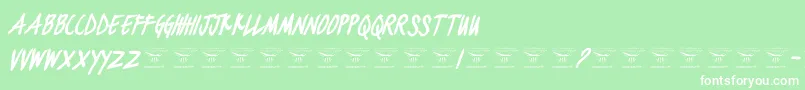 BlackjacketboysBolditalic Font – White Fonts on Green Background