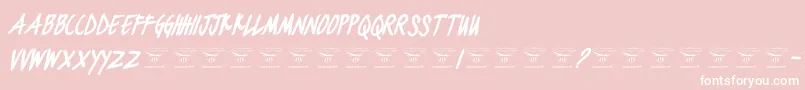 BlackjacketboysBolditalic Font – White Fonts on Pink Background