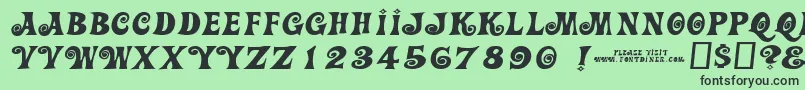 Actioniswiderjl Font – Black Fonts on Green Background