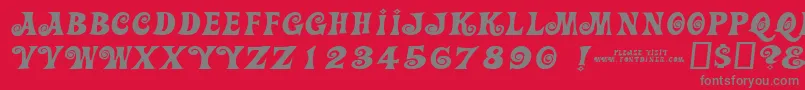 Actioniswiderjl-Schriftart – Graue Schriften auf rotem Hintergrund