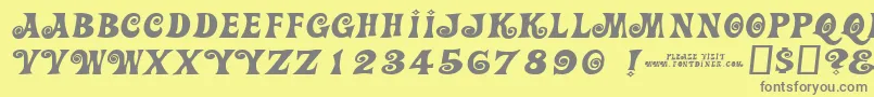 Actioniswiderjl Font – Gray Fonts on Yellow Background